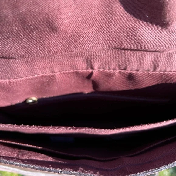 NEW RELEASE Tooled Leather flower Rug Wool flap shoulder bag Boho west Tan Red - Picture 9 of 9